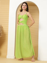 CUKOO Neon Knot Cut-Out Swimwear with Matching Skirt